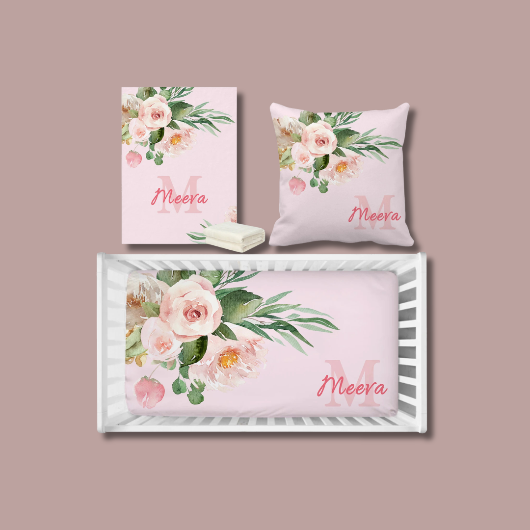 Personalized BloomNest Crib Bedding Set