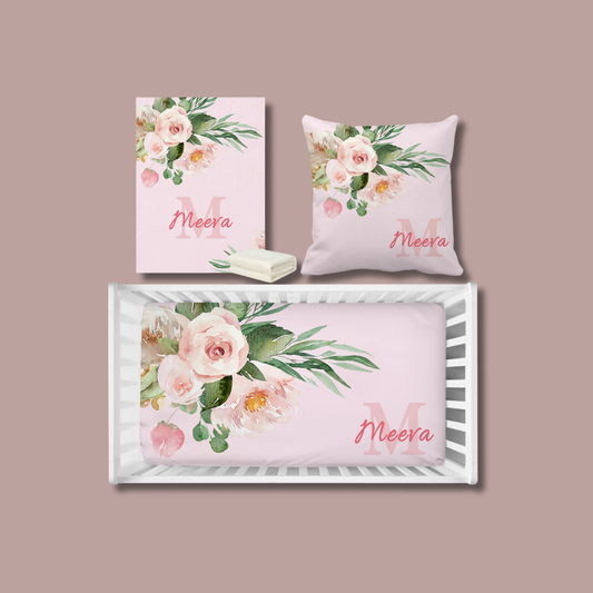 Personalized BloomNest Crib Bedding Set