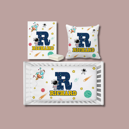 Personalized GalaxySpace Crib Bedding Set
