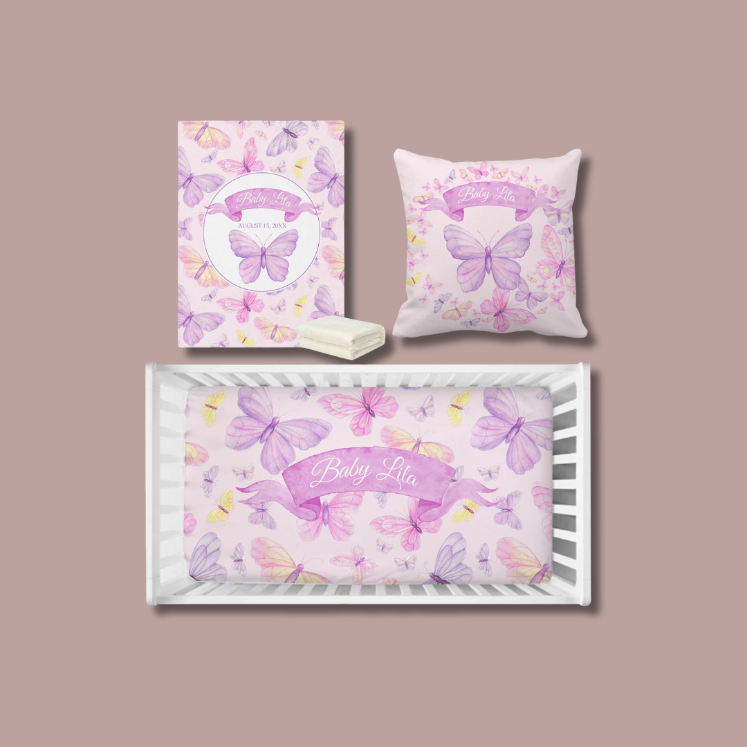 Personalized ButterflyDream Crib Bedding Set
