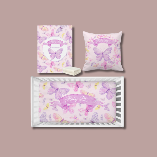 Personalized ButterflyDream Crib Bedding Set