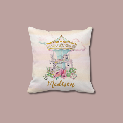 Personalized Floral Carousel Crib Bedding Set