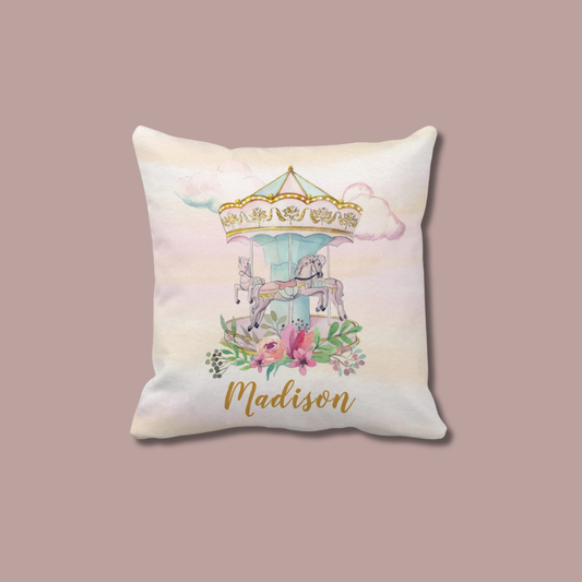 Personalized Floral Carousel Crib Bedding Set