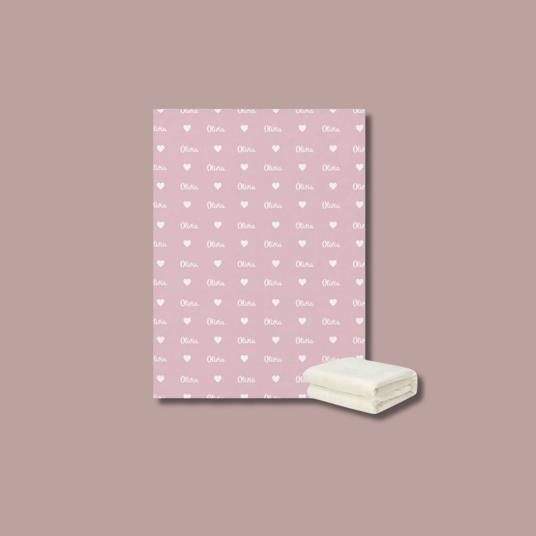 Personalized Blush Crib Bedding Set