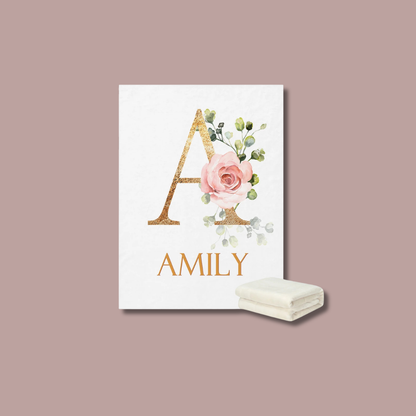 Personalized MonorgramRose Crib Bedding Set