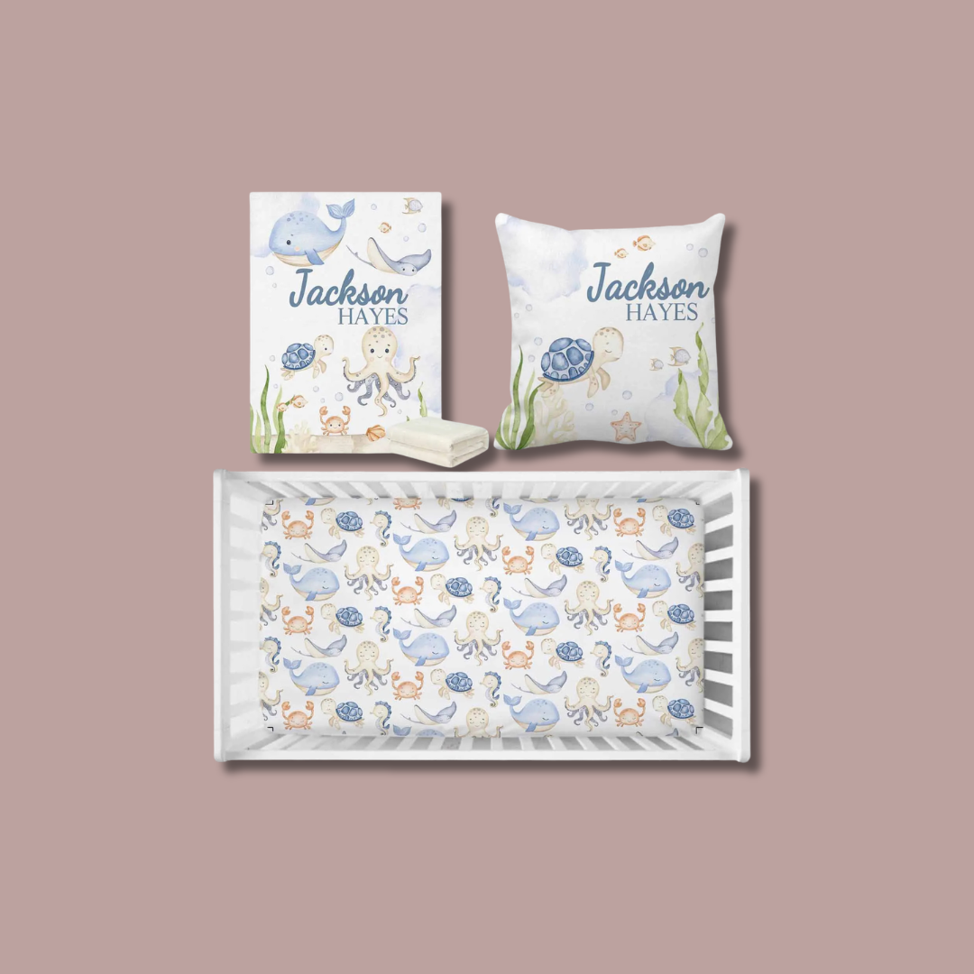 Personalized SeaDream Crib Bedding Set