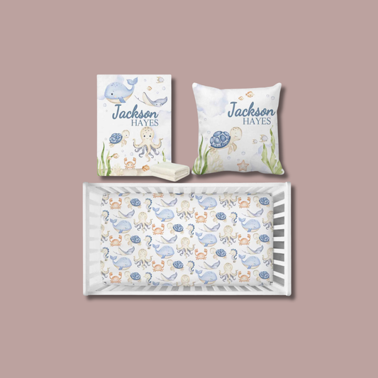 Personalized SeaDream Crib Bedding Set